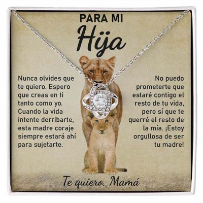 «Para mi hija» - Cadena de oro blanco de 14 quilates con colgante de circonitas LILLIA