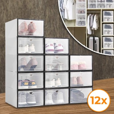 Caja de plástico para zapatos (12 unidades) | SHOEZY