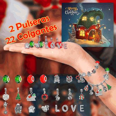 Calendario de Adviento con 2 pulseras y 22 colgantes | ADVENTBRACE
