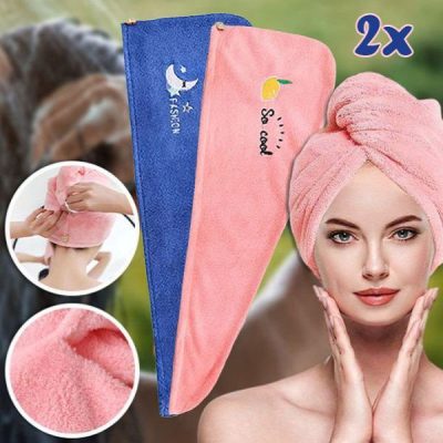 Toalla de secado rápido para el cabello (Paquete de 2) | HAIRWRAP