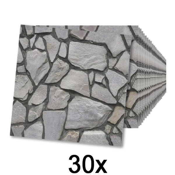 3x Vinilo adhesivo 3D imitación piedra (10 piezas) | ROCKWRAP