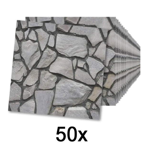5x Vinilo adhesivo 3D imitación piedra (10 piezas) | ROCKWRAP