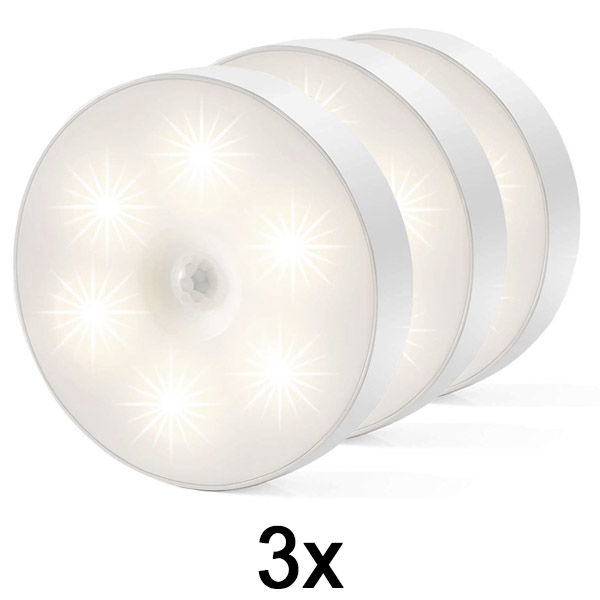 3x Lámpara LED inteligente con sensor de movimiento | LUMISIGN
